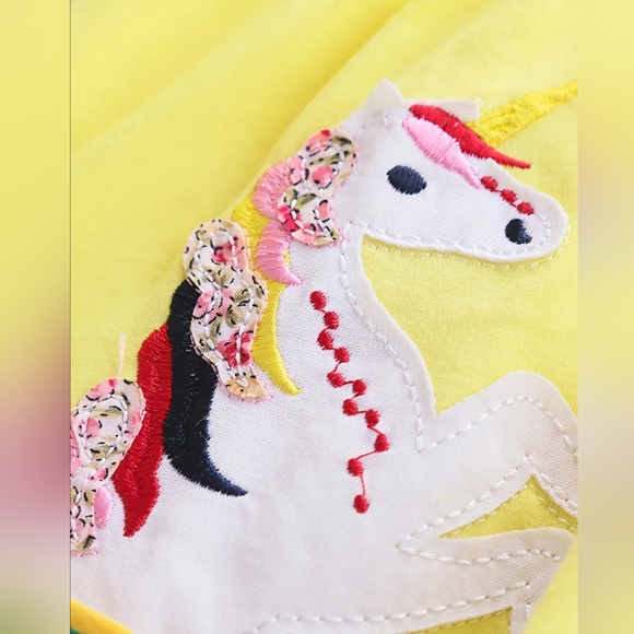 Yellow cute cartoon unicorn toddler dress .size 2- 3 years - Picture 4 of 4
